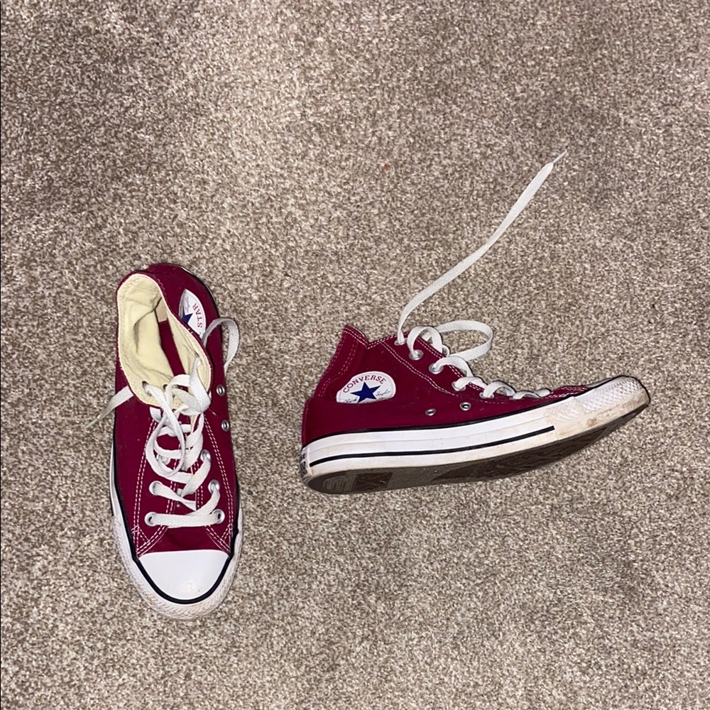 Converse Burgundy High-Top Sneakers